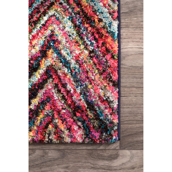 World Menagerie Maarif Performance Blue/Purple Rug & Reviews Wayfair